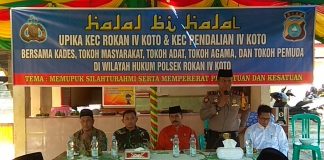 Memupuk Silaturrahmi, Kapolsek Rokan IV Koto Gelar Halal bi Halal Bersama Upika
