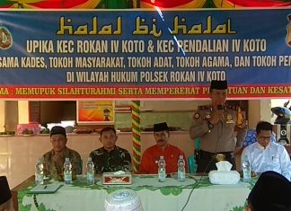 Memupuk Silaturrahmi, Kapolsek Rokan IV Koto Gelar Halal bi Halal Bersama Upika