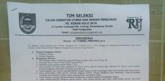 Pada 18 Juni 2019 Pendaftaran Calon Dirut dan Dewan Pengawas PD RHJ Rohul Dibuka