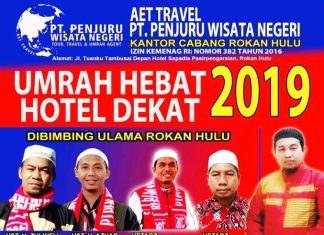 Dibimbing Ulama Rohul, AET Travel PT PWN Ajak Masyarakat Menjadi Tamu Allah di Baitullah Dibimbing Ulama Rohul, AET Travel PT Penjuru Wisata Negeri Ajak Masyarakat Menjadi Tamu Allah di Baitullah