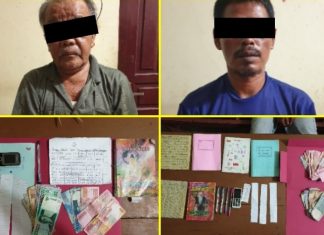 Pihak Kepolisian Berhasil Tangkap Dua Pelaku Perjudian di Bonai Darussalam
