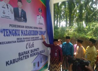 HUT ke-41, Sekda Rohul Resmikan Gedung dan Pelayanan Publik Berbasis IT di Rambah Samo Barat