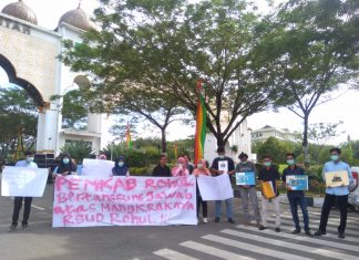 RSUD Rohul Mangkrak, Masa Demo : Teridentifikasi Kepentingan dan Korupsi