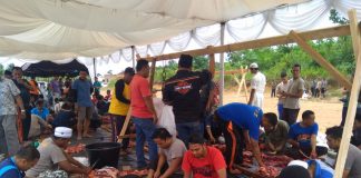 Polres Rohul Gelar Pemotongan Hewan Kurban Digedung Baru