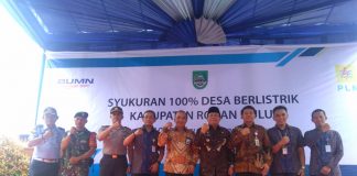 100 % Desa Berlistrik, PLN ULP Pasirpagaraian Gelar Syukuran