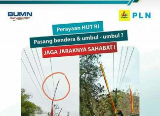 PLN ULP Pasir Pengaraian, Himbau Masyarakat Tidak Pasang Bendera Dekat Jaringan PLN ULP Pasir Pengaraian, Imbau Masyarakat Tidak Pasang Bendera Dekat Jaringan