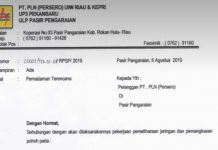 Pemadaman Listrik, PLN ULP Pasirpengaraian Lakukan Pemeliharaan Jaringan di Dua Kecamatan