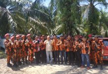 Ancam Bentuk MPC PP Tandingan, 10 PAC PP Rohul Tolak Hasil Muscablub Ketua MPC PP Tandingan foto bersama 10 PAC PP Rohul