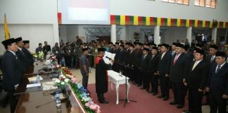 Proeses Pembentukan Fraksi di DPRD Rohul Masih Menunggu Surat Rekomendasi Parpol Pelantikan 45 Anggota DPRD Rohul periode 2019-2024, Senin (2/9/2019)