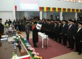 Proeses Pembentukan Fraksi di DPRD Rohul Masih Menunggu Surat Rekomendasi Parpol Pelantikan 45 Anggota DPRD Rohul periode 2019-2024, Senin (2/9/2019)