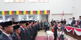 45 Anggota DPRD Rohul Periode 2019 – 2024 Ucap Sumpah Janji Jabatan dan Dilantik