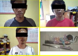 Diduga Lakukan Penganiayaan dan Pemerasan, Tiga Pria di Bonai Diamankan Polisi Ketiga pria yang diduga oknum LSM diamankan Mapolsek Bonai Darussalam