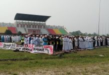 Tak Lama Turun Hujan, Ratusan Masyarakat Rohul Gelar Shalat Istisqo