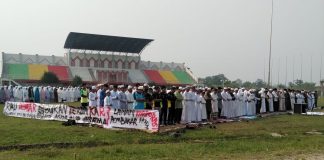 Tak Lama Turun Hujan, Ratusan Masyarakat Rohul Gelar Shalat Istisqo