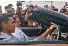Konvoi Mobil Listrik, Anies Disopiri Pembalap Sean Gelael
