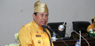 H Sukiman Bangga 5 Karya Budaya Rohul Ditetapkan Sebagai WBTB Indonesia Bupati Rohul H Sukiman memberikan sambutan saat menghadiri rapat paripurna dalam rangka Peringatan Hari Jadi ke 20 Kabupaten Rohul di Gedung DPRD Rohul