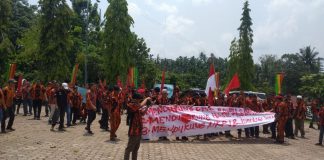 SAPMA PP Rohul Gelar Aksi di Gedung DPRD