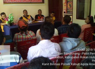 Mengurangi Pakter Tuak dan Meja Bilyard, Polsek Tandun Beri Sosialisasi Kepada Masyarakat