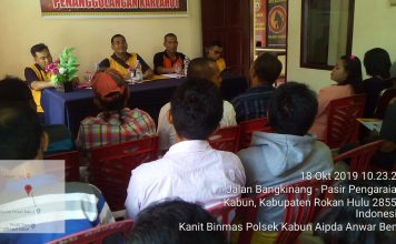 Mengurangi Pakter Tuak dan Meja Bilyard, Polsek Tandun Beri Sosialisasi Kepada Masyarakat