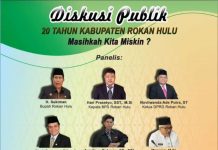 Bahas Rohul Termiskin, Bupati Rohul Utus Sekda Dalam Acara Diskusi Publik