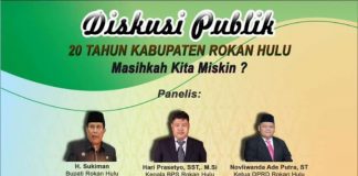 Bahas Rohul Termiskin, Bupati Rohul Utus Sekda Dalam Acara Diskusi Publik