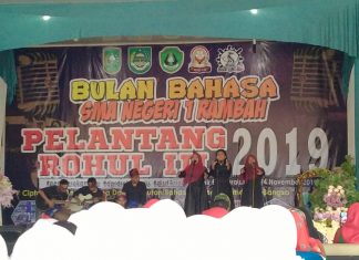 Peringati Bulan Bahasa, SMAN 1 Rambah Gelar Pelantang Rohul III 2019