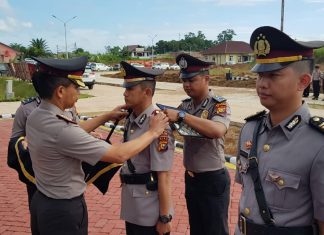 Berpisah Dalam Sertijab Kasatlantas Rohul, Irnanda “Mari Wujudkan Keselamatan Berlalulintas”