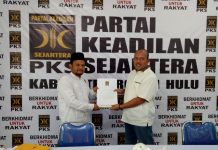 Ikut Penjaringan di PKS, Hamulian Mengaku Sudah Daftar di 4 Parpol Penyerahan Formulir penjaringan DPD PKS yang di terima Balon Bupati Rohul, Ir Hamulian