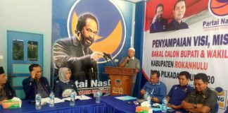 Hamulian Sampaikan Visi Misi dan Strategi di DPD Nasdem Rohul
