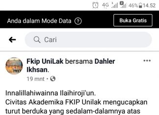 Dekan FKIP Unilak Tutup Usia