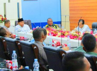 Bupati, Polri dan TNI Rohul Kerjasama Dalam Penanggulangan Bencana Alam di Rohul