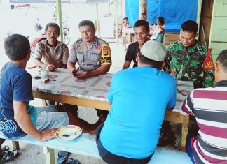 Musim Hujan, TNI Koramil 02 dan Polsek Rambah Himbau Masyarakat Untuk Jaga Kebersihan Lingkungan