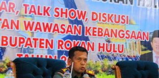 Menjadi Narasumber Dalam Seminar, Danramil 02 Rambah Ajak Mahasiswa Untuk Jaga NKRI