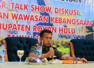 Menjadi Narasumber Dalam Seminar, Danramil 02 Rambah Ajak Mahasiswa Untuk Jaga NKRI
