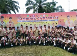 Bupati Rohul Pimpin Apel Besar Peringatan Hari Pramuka ke 58