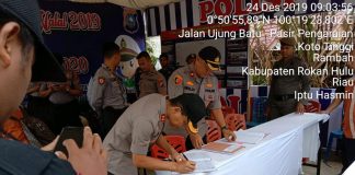 Kapolres Rohul Tinjau Pospam Ops Lilin