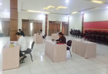 1 Dari 3 Pelamar Calon Dewan Pengawas BPR Rohul Tidak Ikuti Tes UKK Peserta saat mengikuti tes UKK