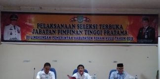 39 Peserta Memperebutkan 8 Kursi Pimpinan Tinggi Pratama Pemda Rohul