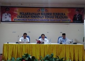39 Peserta Memperebutkan 8 Kursi Pimpinan Tinggi Pratama Pemda Rohul