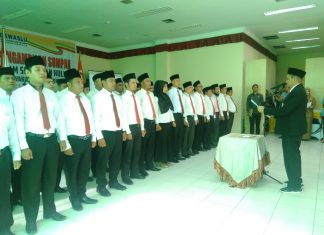 48 Panwascam Rohul Resmi Dilantik dan Dikukuhkan