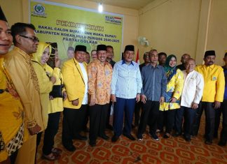 Kompak Kembalikan Berkas Penjaringan Partai Golkar, Hamulian-Tedy Optimis Diusung