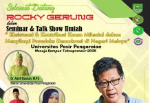Rocky Gerung Diundang UPP Sebagai Pembicara Seminar, Sudahkah Anda Membeli Tiket ?
