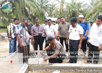 Tokoh Masyarakat Tambusai Utara Bangun Rukan Bhabinkamtibmas, Nurman “Semoga Dapat Menguatkan Keamanan”
