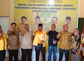 H Sariantoni Mendaftar Sebagai Bakal Calon Bupati Rohul di Penjaringan Partai Golkar