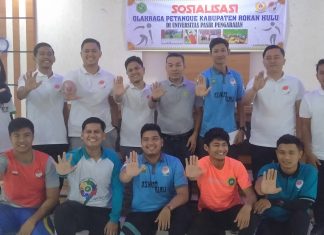 Mengenal Olahraga Petanque, FOPI Menggelar sosialisasi Kepada Mahasiswa dan Siswa Se-Rohul