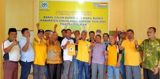 Mendaftar Penjaringan di DPD Golkar, Erizal ST Mengambil Formulir Bakal Calon Bupati Rohul