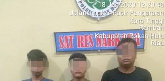 Bangga, Sat Narkoba Polres Rohul Tangkap Kurir dan Pengedar Shabu di RTB
