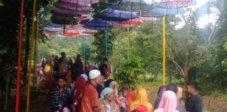 Liburan Awal Tahun, Hutan Kota Pasir Pengaraian Dipadati Para Pengunjung