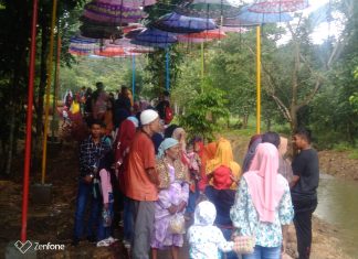 Liburan Awal Tahun, Hutan Kota Pasir Pengaraian Dipadati Para Pengunjung
