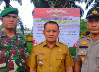 Cegah Karhutla, Koramil 02, Camat Bangun Purba dan Polsek Rambah Gelar Apel